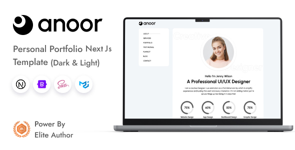 Anoor - Personal Portfolio Next Js Template by wpoceans