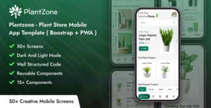 PlantZone - Plant Store Mobile App Template ( Bootstrap + PWA ) by DexignZone