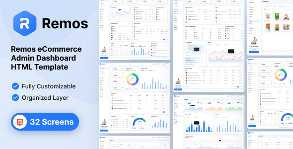 Remos eCommerce Admin Dashboard HTML Template by themesflat