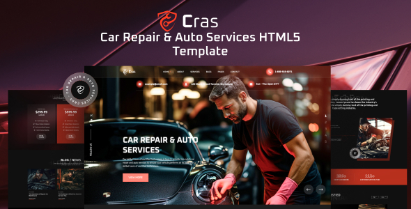 Cras - Car Repair & Auto Services HTML Template by thememarch