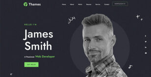 Thames - Software Engineer Personal Portfolio OnePage Html Template by eThemeStudio