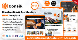 Consik - Construction & Architecture HTML Template by vecuro_themes