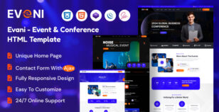 Eveni - Event & Conference HTML Template by themeholy