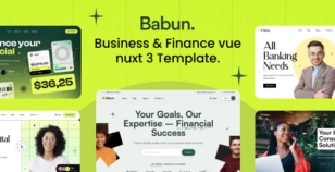Babun - Business & Finance Vue nuxt 3 Template by NsPixel