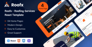 Roofx - Roofing Services React Template by SmartSoftCode