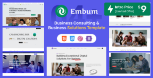 Business Consulting and Business Solutions Template | Business Website -Embum Business by _Themephi