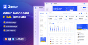 Zomur – Bootstrap Admin Dashboard Template by QuomodoTheme