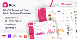 Koki - CakePHP Restaurant Food Admin Dashboard Template by DexignZone