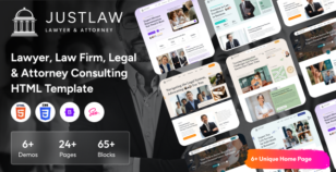Justlaw - Lawyer, Law firm, Legal & Attorney Consulting HTML Template by VikingLab