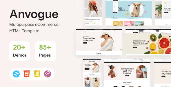 Anvogue - Multipurpose eCommerce HTML Template by Avitex