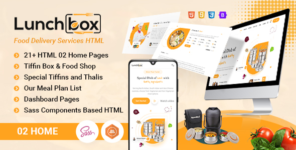 Lunch Box - Tiffin and Food Delivery HTML Template by webstrot