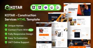 Kotar - Construction Company HTML Template by themeholy