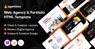 Agentieco - Creative Agency & Portfolio HTML Template by ThemeTags