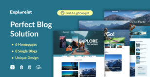 Exploreist - Personal Travel Blog and Magazine Bootstrap 5 Template by themeperch
