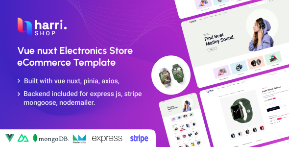 Harri – Electronics eCommerce Vue Nuxt 3 Template by Theme_Pure