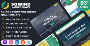 Sowind - Solar & Renewable Energy HTML Template by WebsiteDesignTemplates