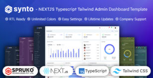 Synto - Next js Typescript Tailwind Admin Dashboard Template by SprukoTechnologies