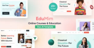 Edumim – Education and Online Course Vue Js Template by theme_ocean