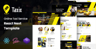 Taxix - Online Taxi Service React Template by KodeSolution