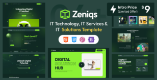 IT Services, IT Technology and IT Solutions Template | IT Solutions Website - Zeniqs by _Themephi