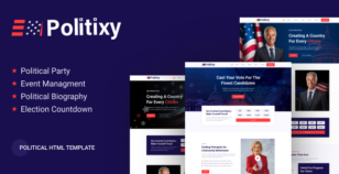 Politixy - Election Campaign Political Bootstrap 5 Website Templates by themeperch