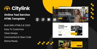 Citylink - Online Taxi Service HTML Template by zcubedesign