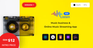 Listen - Nextjs Music Streaming App by kri8thm