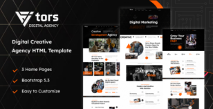 Vitors – Digital Marketing Agency Responsive HTML5 Template by Themecraze
