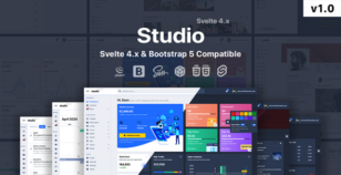 Studio - Svelte Bootstrap 5 Admin Template by SeanTheme