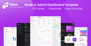 Geex - NodeJs Responsive Admin & Dashboard Template by ThemeWant
