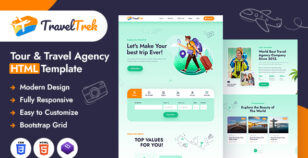 Travel Trek | Tour and Travel Agency HTML Template by designingmedia