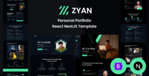 Zyan - Personal Portfolio React NextJS Template by CodeeFly