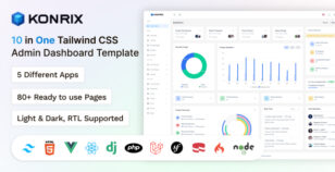 Konrix - Multipurpose Tailwind CSS Admin & Dashboard Template by coderthemes