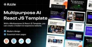 Azzle - AI Technology & Startup React Template by mthemeus