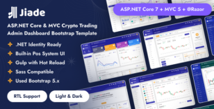 Jiade - ASP.NET Core & MVC Crypto Trading Admin Dashboard Bootstrap Template by dexignlabs