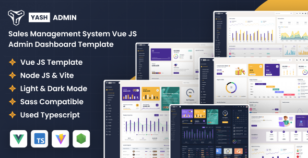 YashAdmin - Sales Management System Admin Dashboard Vue JS Template by DexignZone