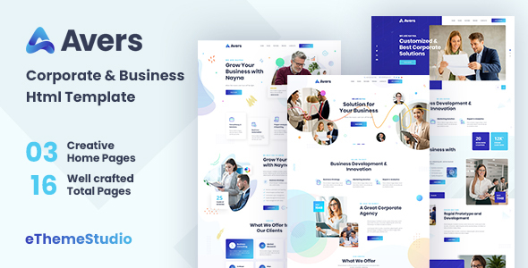 Avers | Corporate & Business HTML Template by eThemeStudio
