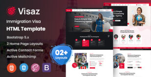 Visaz - Immigration Visa Consulting HTML Template by KodeSolution