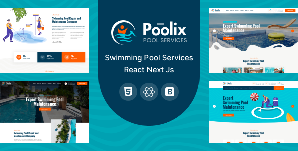 Poolix - Pool Cleaning & Renovation React Next Js Template by TonaTheme