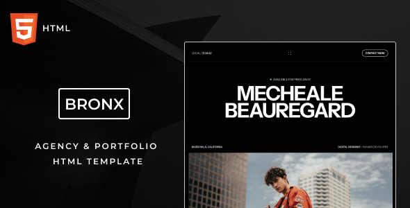 Bronx - Portfolio HTML Template by WordPressRiver