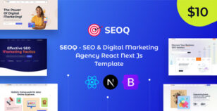 SEOQ - SEO & Digital Marketing Agency React Next JS Template by RRdevs