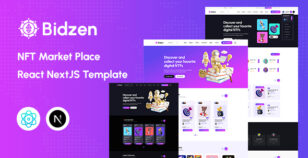 Bidzen - NFT Marketplace React NextJS Template by themesflat