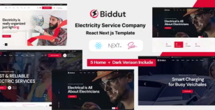 Biddut - Electricity Services React Next js Template by HixStudio
