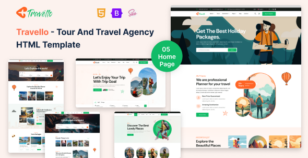 Travello - Travel & Tour Booking HTML Template by ordainIT