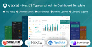 Vexel - Next js Typescript Dashboard Template by SprukoTechnologies