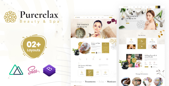 Purerelax - Beauty & Spa Vue Nuxt Template by KodeSolution