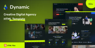 Dynamic - Creative Digital Agency HTML Template by Website_Stock