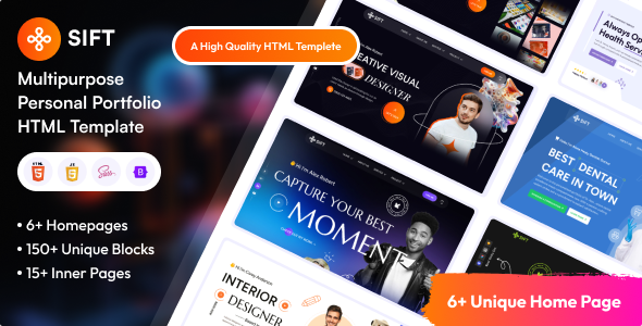 Sift - Multipurpose Personal Portfolio HTML Template by VikingLab
