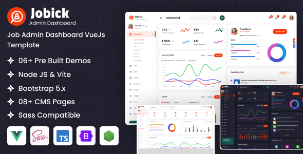 Jobick - VueJs Job Admin Dashboard Template by dexignlabs