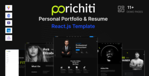 Porichiti - Personal Portfolio & Resume React.js Template by Codebasket